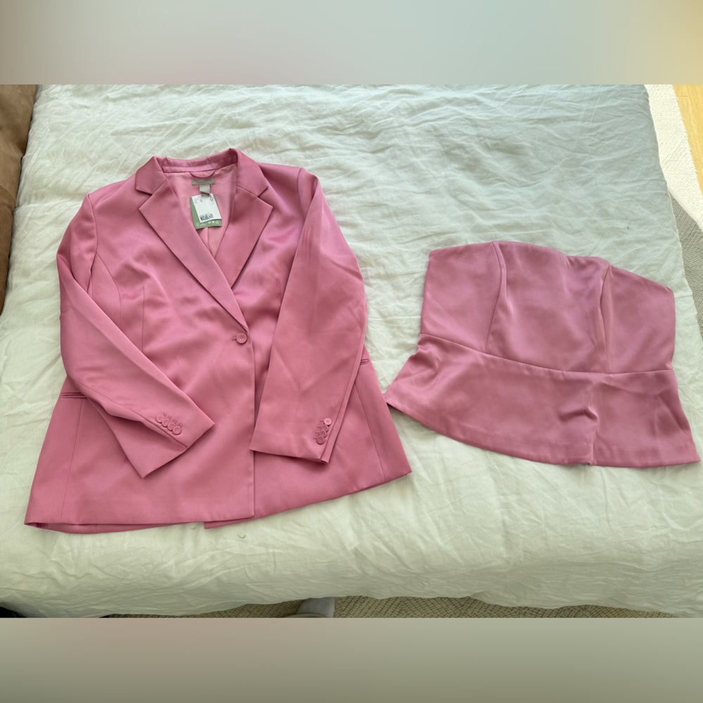 H&M silky Blazer w/ matching bandeau top
